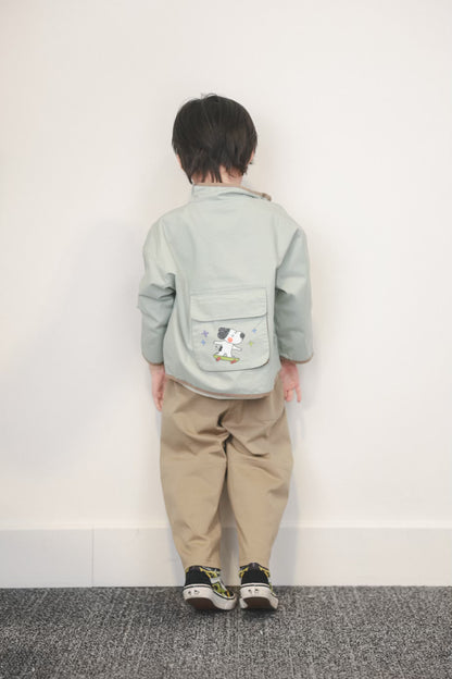 Beige Trim Ruffle Jacket