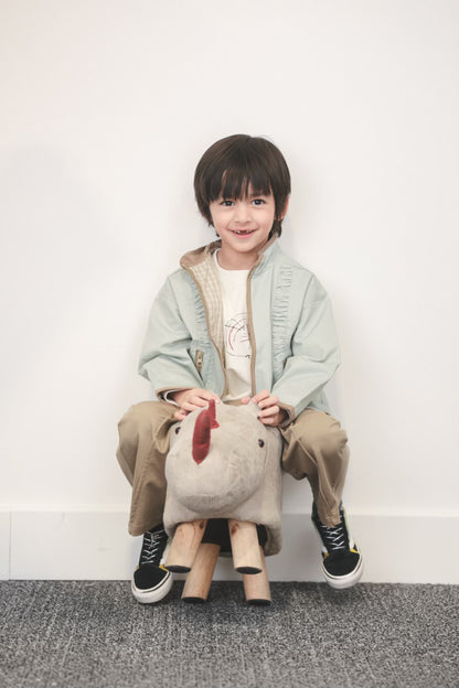 Beige Trim Ruffle Jacket
