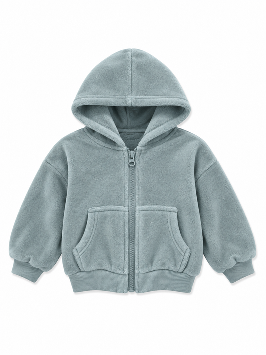 Blue Full-Zip Fleece Hoodie