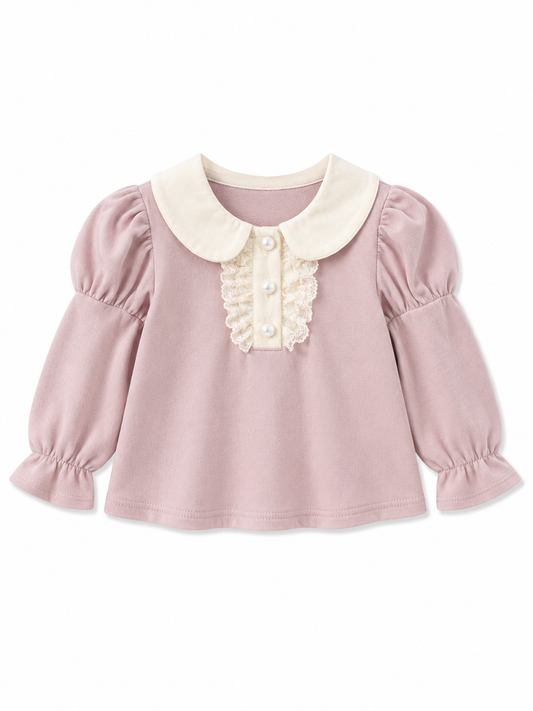 Pearl Lace Collar Top