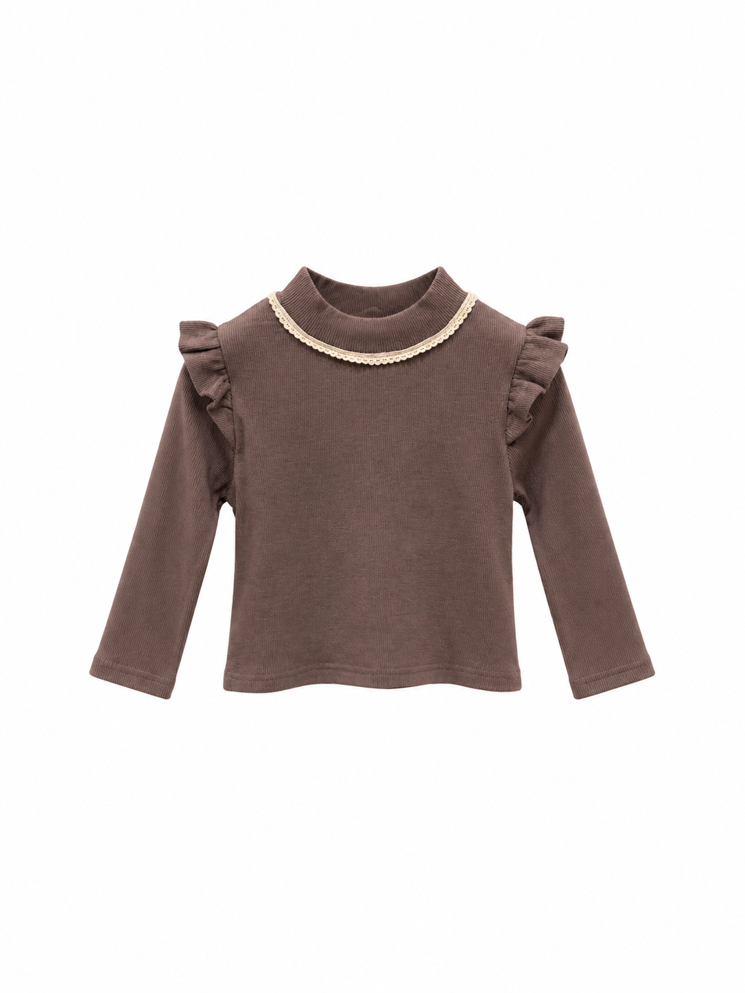 Mocha Ruffle Top