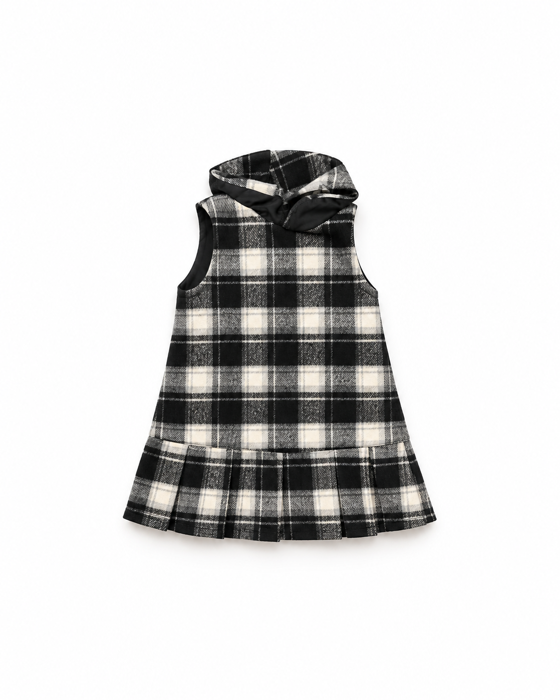 Plaid Pleated Hem Dress