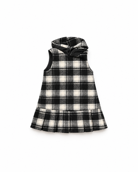 Plaid Pleated Hem Dress
