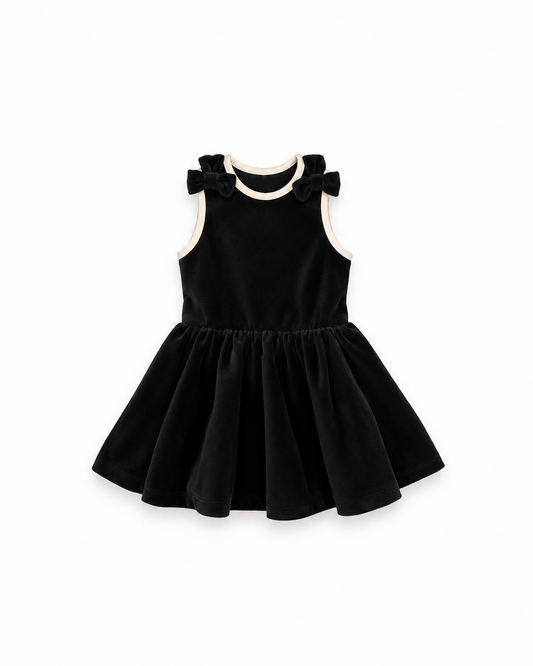 Kids Sleeveless Velvet Dress