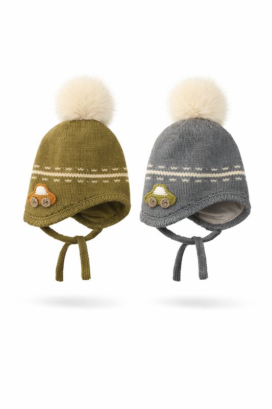 Car Furry Pom Hat