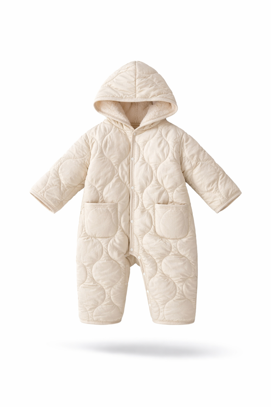 Cozy Quilted Baby Snowsuit