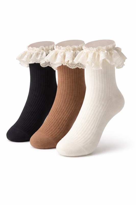 Lace Mid  Calf Socks