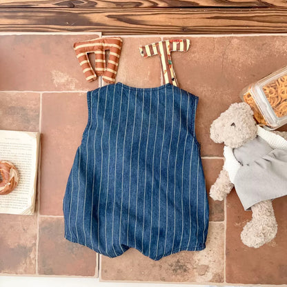 Little Bear Denim Romper