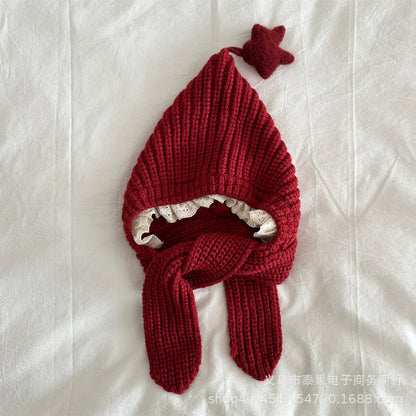 Star Lace Earflap Bonnet