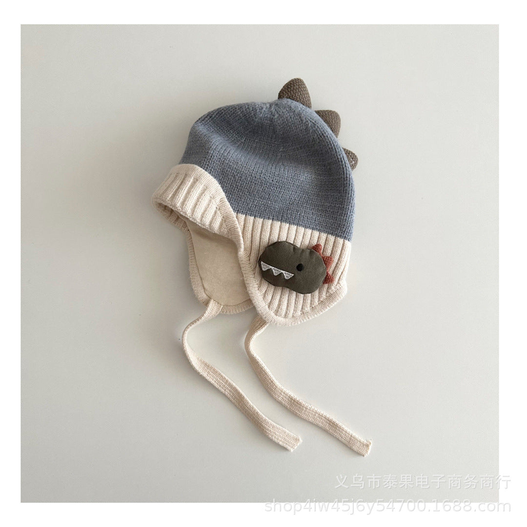 Dino Knit Earflap Bonnet