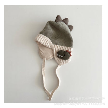 Dino Knit Earflap Bonnet