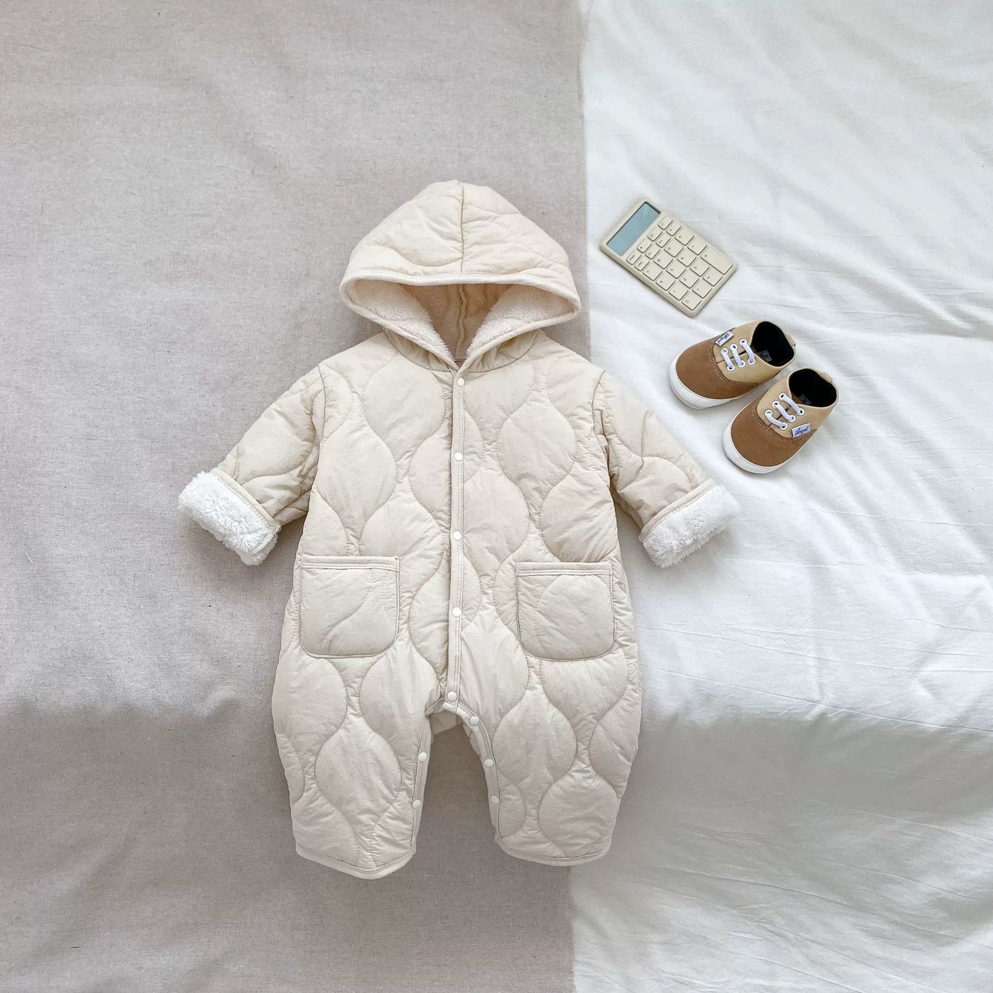 Cozy Quilted Baby Snowsuit