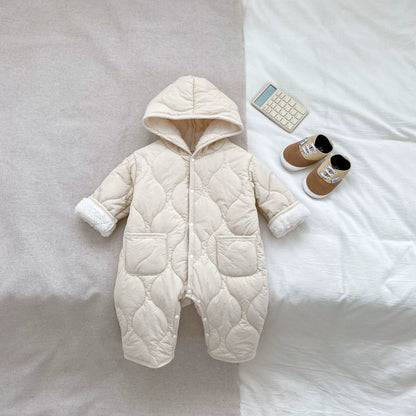Cozy Quilted Baby Snowsuit