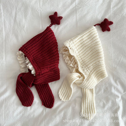 Star Lace Earflap Bonnet