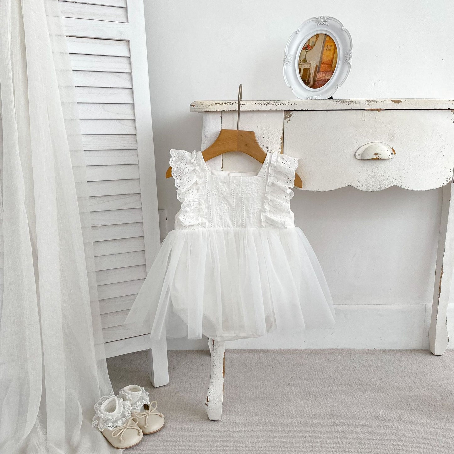 Lace Tulle Romper Dress