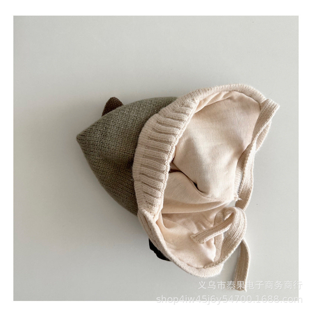 Dino Knit Earflap Bonnet