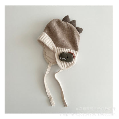 Dino Knit Earflap Bonnet
