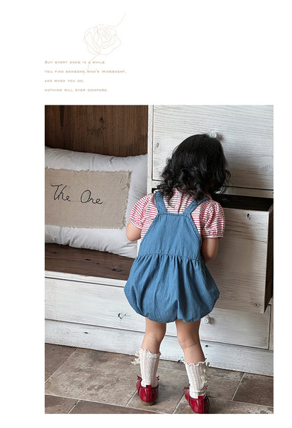 Heart Bunny Denim Set
