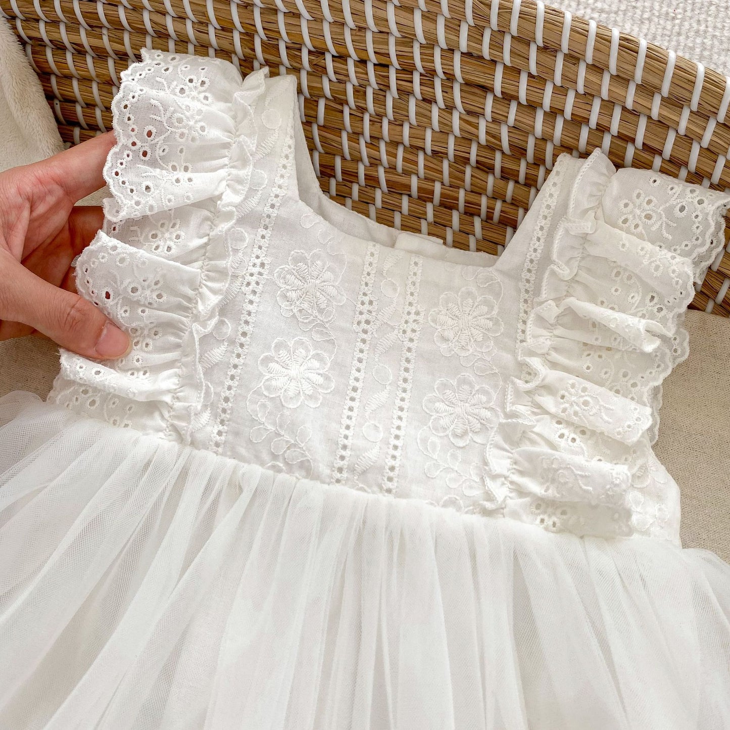 Lace Tulle Romper Dress