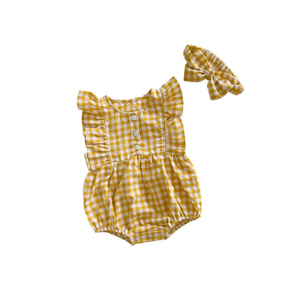 Sunny Gingham Romper