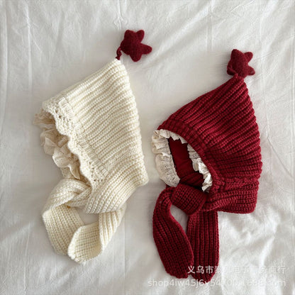 Star Lace Earflap Bonnet