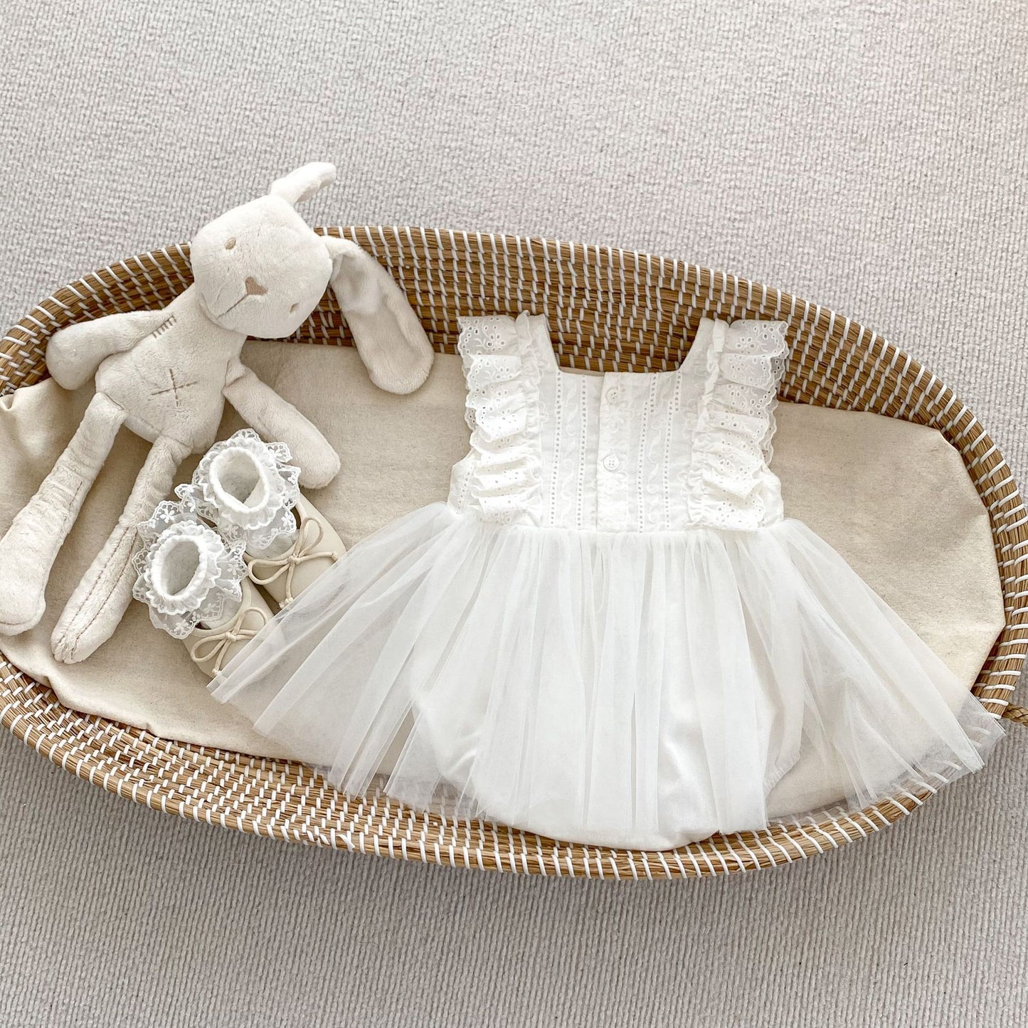 Lace Tulle Romper Dress